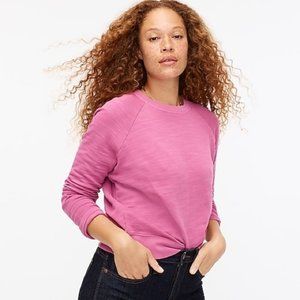 NWT J.Crew Crewneck in vintage terry - Raspberry S